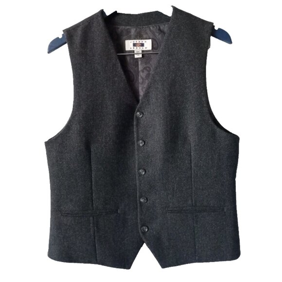 Joseph Abboud Men Sleeveless Vest Gray Lined Wool  Waistcoat Sz S NWOT - Picture 1 of 9